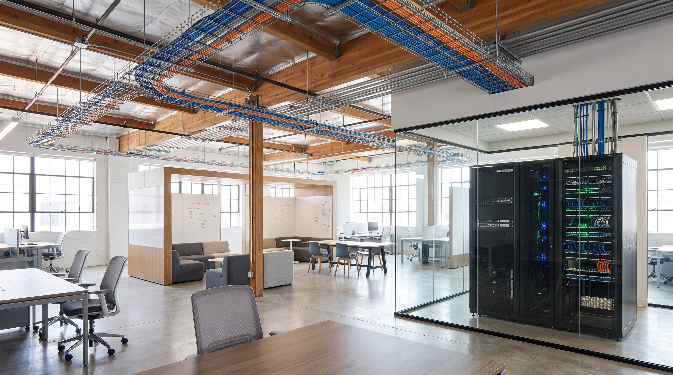 Modern technology office environment